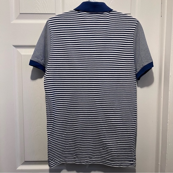 Lacoste Live Polo shirt slim Men 5 Small short sleeve blue white striped preppy - Picture 5 of 5